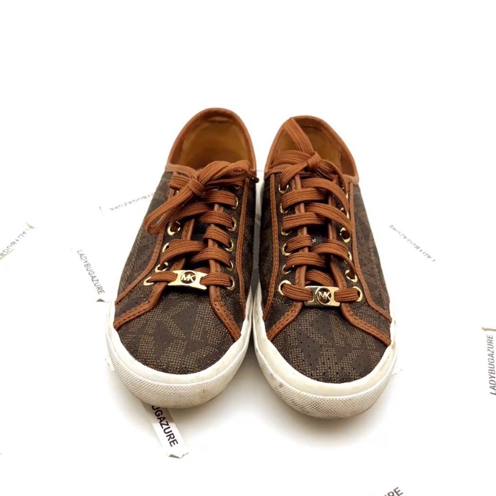 Women’s MK Brown Patterned Sneakers
